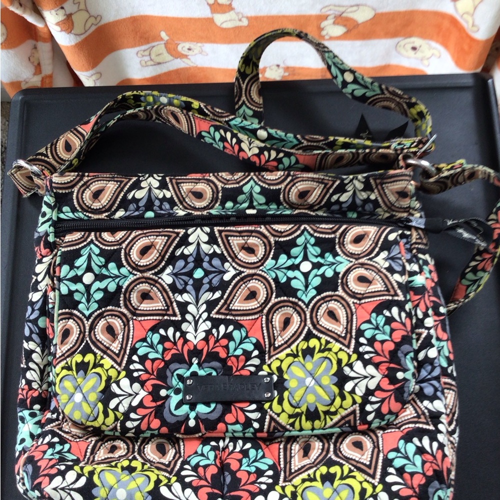 Vera Bradley Black and Red Crossbody Bag with Chic Design